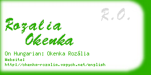 rozalia okenka business card